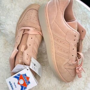 Adidas Pink Suede Sneakers